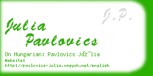 julia pavlovics business card